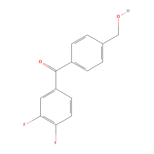 (3,4-difluorophenyl)-[4-(hydroxymethyl)phenyl]methanone (CAS: 1017598-62-7) - Chemical Structure and Molecular Formula 