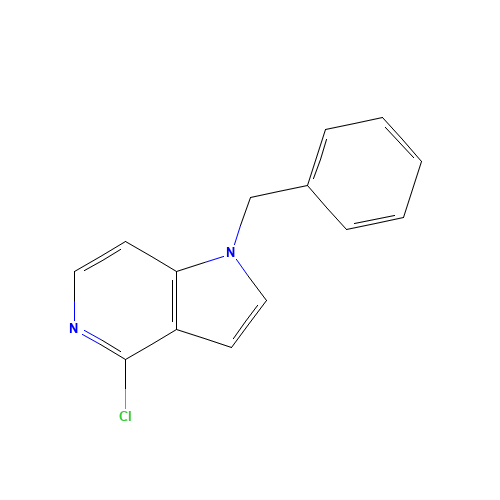 1-benzyl-4-chloropyrrolo[3,2-c]pyridine (CAS: 35636-10-3) - Chemical Structure and Molecular Formula 
