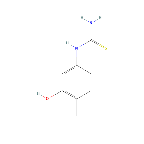 (3-hydroxy-4-methylphenyl)thiourea (CAS: 16704-79-3) - Chemical Structure and Molecular Formula 