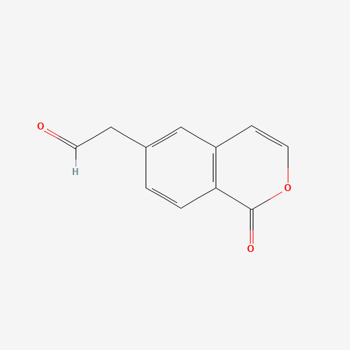2-(1-oxoisochromen-6-yl)acetaldehyde (CAS: 1374574-02-3) - Chemical Structure and Molecular Formula 