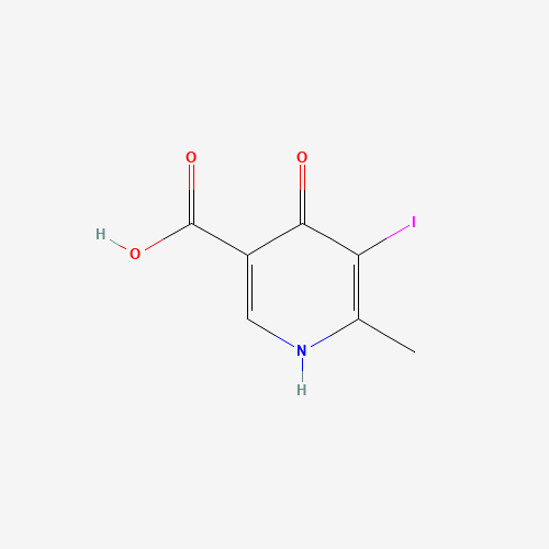 5-iodo-6-methyl-4-oxo-1H-pyridine-3-carboxylic acid (CAS: 244638-94-6) - Chemical Structure and Molecular Formula 