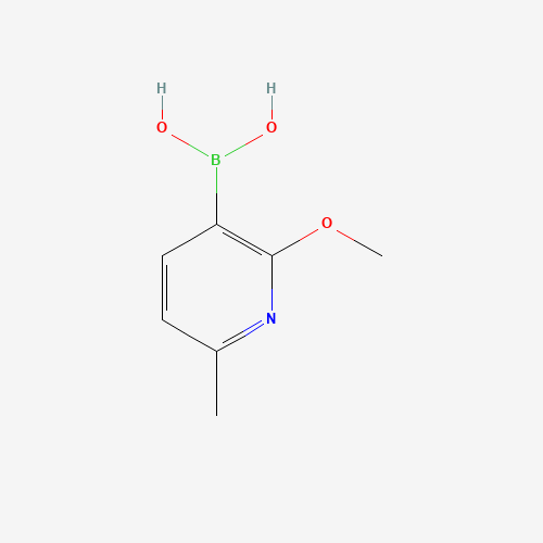 (2-methoxy-6-methylpyridin-3-yl)boronic acid (CAS: 1000802-75-4) - Chemical Structure and Molecular Formula 
