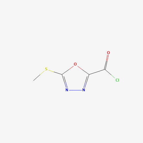 5-methylsulfanyl-1,3,4-oxadiazole-2-carbonyl chloride (CAS: 62373-33-5) - Chemical Structure and Molecular Formula 