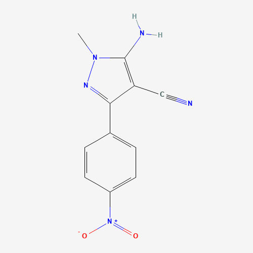 5-amino-1-methyl-3-(4-nitrophenyl)pyrazole-4-carbonitrile (CAS: 594983-83-2) - Chemical Structure and Molecular Formula 