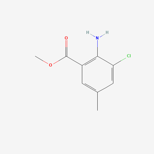 methyl 2-amino-3-chloro-5-methylbenzoate (CAS: 1183076-29-0) - Chemical Structure and Molecular Formula 