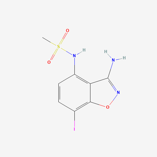 N-(3-amino-7-iodo-1,2-benzoxazol-4-yl)methanesulfonamide (CAS: 1428882-20-5) - Chemical Structure and Molecular Formula 