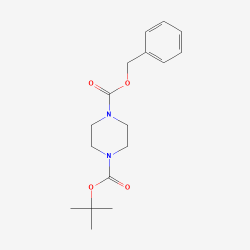 1-O-benzyl 4-O-tert-butyl piperazine-1,4-dicarboxylate (CAS: 121370-60-3) - Chemical Structure and Molecular Formula 