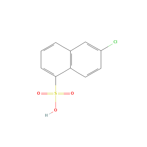 6-chloronaphthalene-1-sulfonic acid (CAS: 102878-12-6) - Chemical Structure and Molecular Formula 