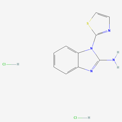 1-(1,3-thiazol-2-yl)benzimidazol-2-amine;dihydrochloride (CAS: 19918-31-1) - Chemical Structure and Molecular Formula 