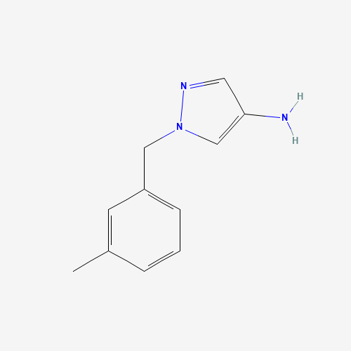 1-[(3-methylphenyl)methyl]pyrazol-4-amine (CAS: 1002033-31-9) - Chemical Structure and Molecular Formula 