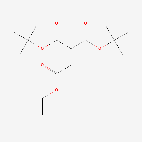 1-O,1-O-ditert-butyl 2-O-ethyl ethane-1,1,2-tricarboxylate (CAS: 23550-28-9) - Chemical Structure and Molecular Formula 