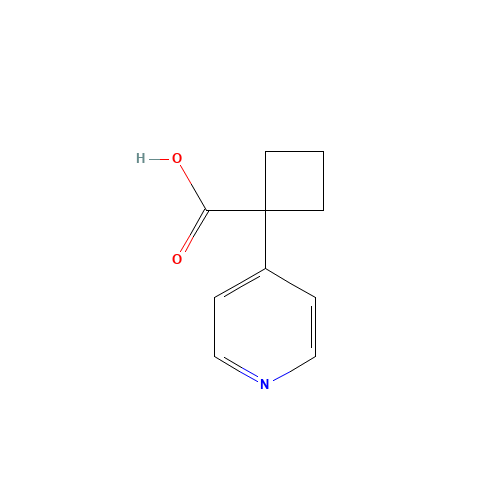 1-pyridin-4-ylcyclobutane-1-carboxylic acid (CAS: 1211594-47-6) - Chemical Structure and Molecular Formula 