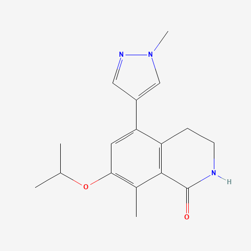 8-methyl-5-(1-methylpyrazol-4-yl)-7-propan-2-yloxy-3,4-dihydro-2H-isoquinolin-1-one (CAS: 1616289-96-3) - Related Chemical Product