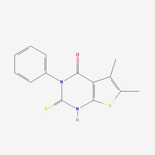 5,6-dimethyl-3-phenyl-2-sulfanylidene-1H-thieno[2,3-d]pyrimidin-4-one (CAS: 59898-64-5) - Related Chemical Product