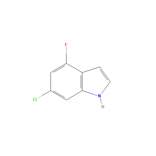 6-chloro-4-fluoro-1H-indole (CAS: 885520-88-7) - Chemical Structure and Molecular Formula 