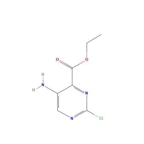 ethyl 5-amino-2-chloropyrimidine-4-carboxylate (CAS: 59950-50-4) - Chemical Structure and Molecular Formula 