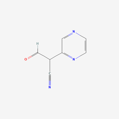 3-oxo-2-pyrazin-2-ylpropanenitrile (CAS: 61959-39-5) - Chemical Structure and Molecular Formula 