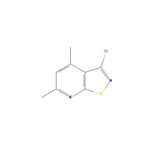 3-bromo-4,6-dimethyl-[1,2]thiazolo[5,4-b]pyridine (CAS: 61889-26-7) - Chemical Structure and Molecular Formula 
