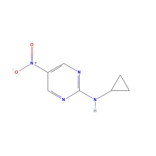 N-cyclopropyl-5-nitropyrimidin-2-amine (CAS: 1161609-25-1) - Chemical Structure and Molecular Formula 