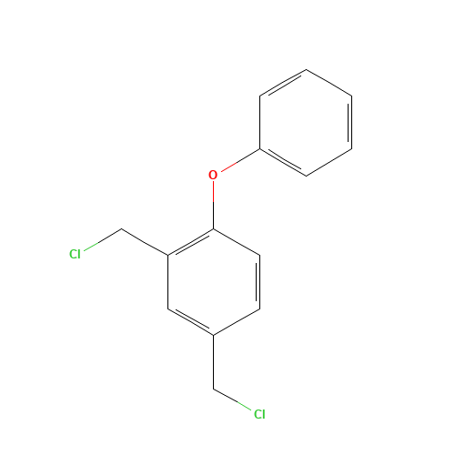2,4-bis(chloromethyl)-1-phenoxybenzene (CAS: 67666-87-9) - Chemical Structure and Molecular Formula 