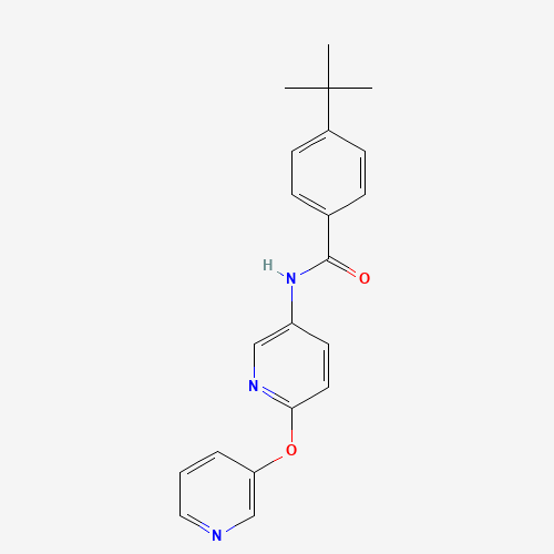 4-tert-butyl-N-(6-pyridin-3-yloxypyridin-3-yl)benzamide (CAS: 125125-11-3) - Chemical Structure and Molecular Formula 