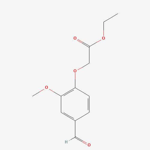 ethyl 2-(4-formyl-2-methoxyphenoxy)acetate (CAS: 51264-70-1) - Chemical Structure and Molecular Formula 