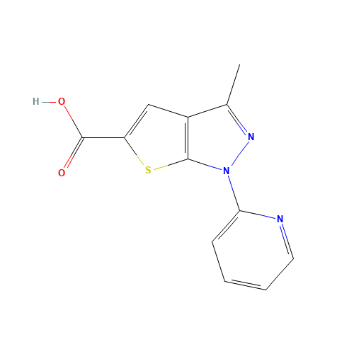 3-methyl-1-pyridin-2-ylthieno[2,3-c]pyrazole-5-carboxylic acid (CAS: 1041205-19-9) - Related Chemical Product