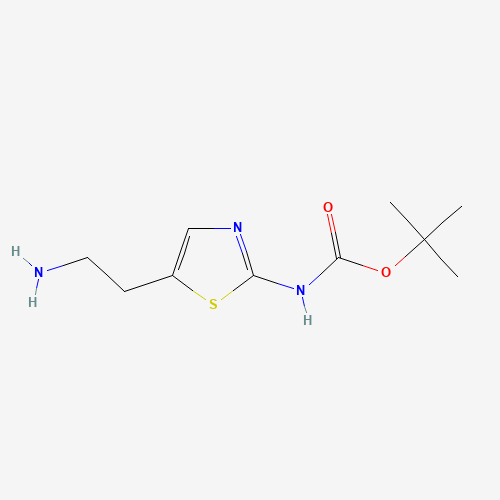 tert-butyl N-[5-(2-aminoethyl)-1,3-thiazol-2-yl]carbamate (CAS: 875798-81-5) - Related Chemical Product