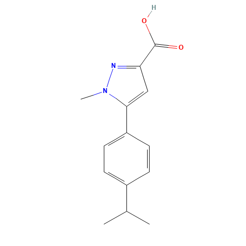 1-methyl-5-(4-propan-2-ylphenyl)pyrazole-3-carboxylic acid (CAS: 852815-03-3) - Related Chemical Product
