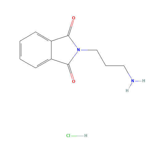 2-(3-aminopropyl)isoindole-1,3-dione;hydrochloride (CAS: 121821-01-0) - Chemical Structure and Molecular Formula 
