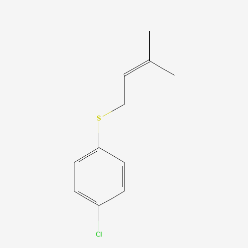 1-chloro-4-(3-methylbut-2-enylsulfanyl)benzene (CAS: 343336-94-7) - Chemical Structure and Molecular Formula 