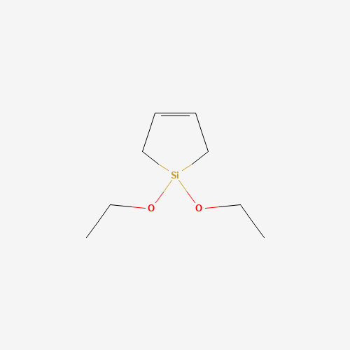 1,1-diethoxy-2,5-dihydrosilole (CAS: 67059-49-8) - Chemical Structure and Molecular Formula 