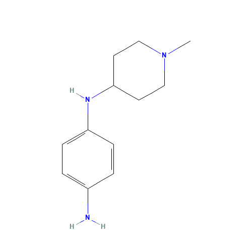 4-N-(1-methylpiperidin-4-yl)benzene-1,4-diamine (CAS: 1086392-72-4) - Chemical Structure and Molecular Formula 