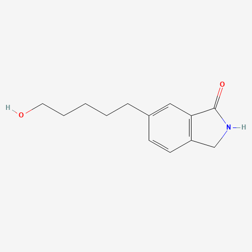 6-(5-hydroxypentyl)-2,3-dihydroisoindol-1-one (CAS: 1007455-46-0) - Chemical Structure and Molecular Formula 