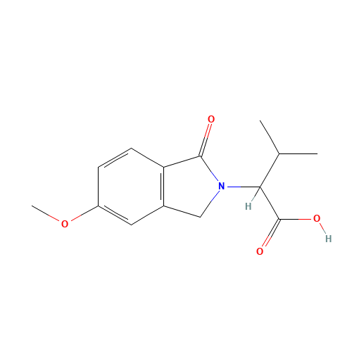 2-(6-methoxy-3-oxo-1H-isoindol-2-yl)-3-methylbutanoic acid (CAS: 1448189-58-9) - Chemical Structure and Molecular Formula 