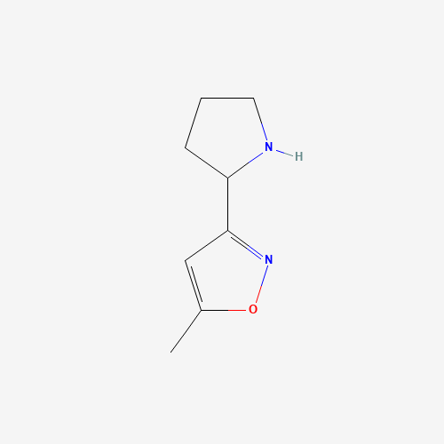 5-methyl-3-pyrrolidin-2-yl-1,2-oxazole (CAS: 1000932-34-2) - Chemical Structure and Molecular Formula 
