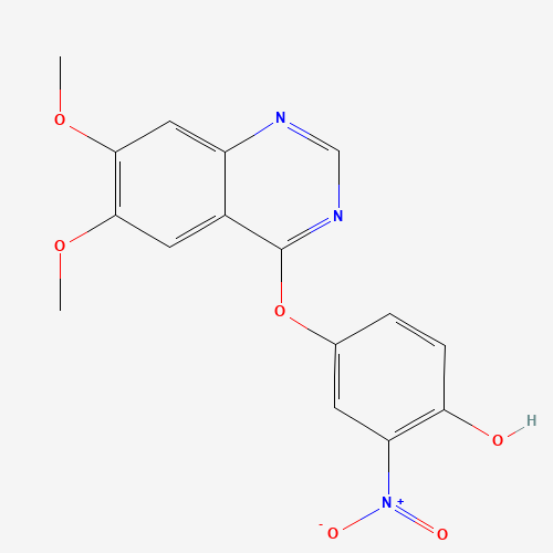 4-(6,7-dimethoxyquinazolin-4-yl)oxy-2-nitrophenol (CAS: 952490-73-2) - Chemical Structure and Molecular Formula 
