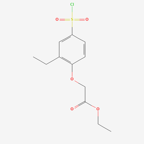 ethyl 2-(4-chlorosulfonyl-2-ethylphenoxy)acetate (CAS: 444613-16-5) - Chemical Structure and Molecular Formula 