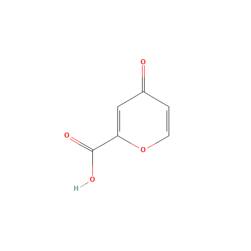 4-oxopyran-2-carboxylic acid (CAS: 499-05-8) - Chemical Structure and Molecular Formula 