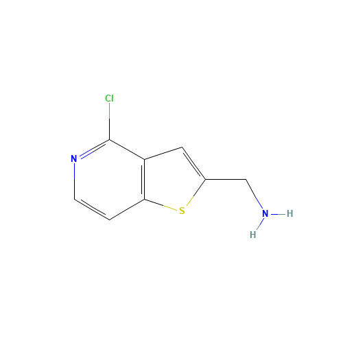 (4-chlorothieno[3,2-c]pyridin-2-yl)methanamine (CAS: 1187884-10-1) - Chemical Structure and Molecular Formula 
