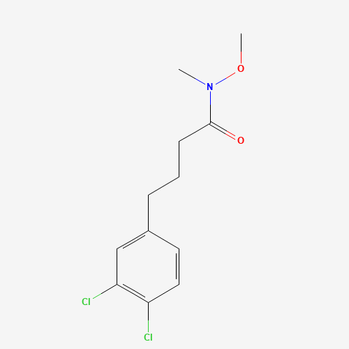 4-(3,4-dichlorophenyl)-N-methoxy-N-methylbutanamide (CAS: 1389551-93-2) - Chemical Structure and Molecular Formula 