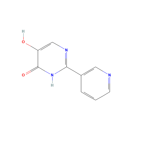 5-hydroxy-2-pyridin-3-yl-1H-pyrimidin-6-one (CAS: 1333239-63-6) - Chemical Structure and Molecular Formula 