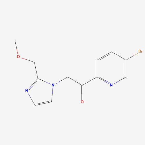 1-(5-bromopyridin-2-yl)-2-[2-(methoxymethyl)imidazol-1-yl]ethanone (CAS: 870761-83-4) - Chemical Structure and Molecular Formula 