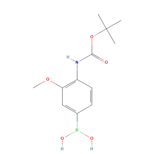 [3-methoxy-4-[(2-methylpropan-2-yl)oxycarbonylamino]phenyl]boronic acid (CAS: 669713-95-5) - Related Chemical Product