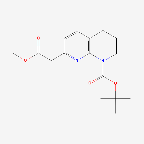 tert-butyl 7-(2-methoxy-2-oxoethyl)-3,4-dihydro-2H-1,8-naphthyridine-1-carboxylate (CAS: 925889-81-2) - Related Chemical Product
