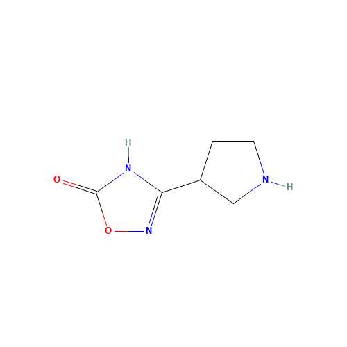 3-pyrrolidin-3-yl-2H-1,2,4-oxadiazol-5-one (CAS: 1225218-58-5) - Chemical Structure and Molecular Formula 