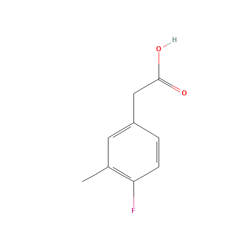 2-(4-fluoro-3-methylphenyl)acetic acid (CAS: 1000520-92-2) - Chemical Structure and Molecular Formula 