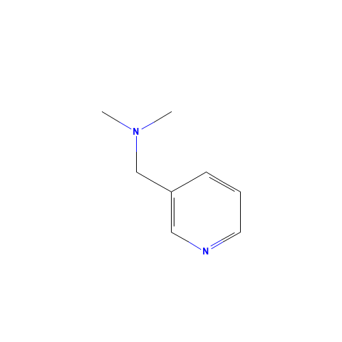 N,N-dimethyl-1-pyridin-3-ylmethanamine (CAS: 2055-21-2) - Chemical Structure and Molecular Formula 