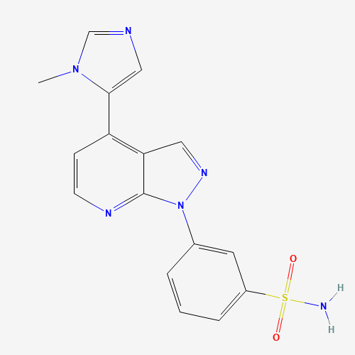 3-[4-(3-methylimidazol-4-yl)pyrazolo[3,4-b]pyridin-1-yl]benzenesulfonamide (CAS: 1375143-38-6) - Related Chemical Product