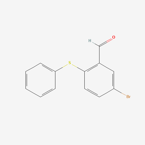 5-bromo-2-phenylsulfanylbenzaldehyde (CAS: 1415042-54-4) - Chemical Structure and Molecular Formula 